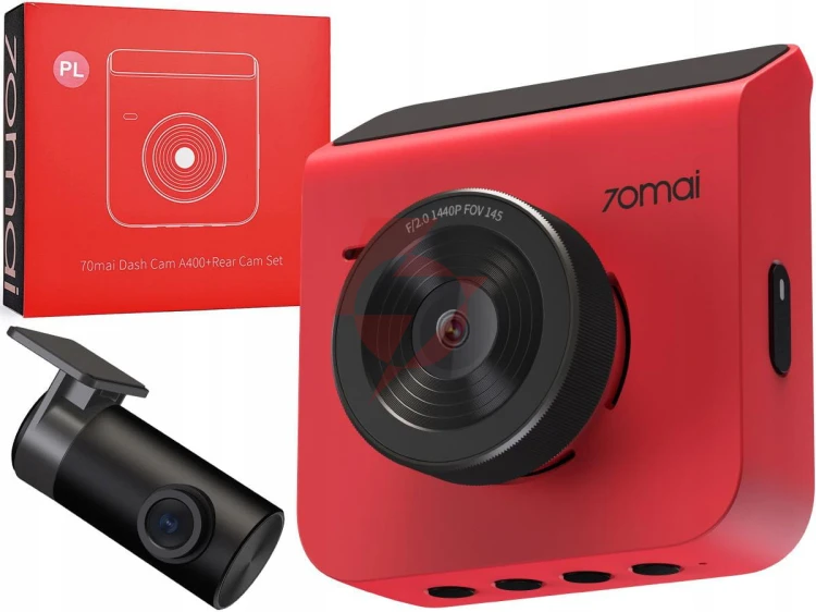 Wideorejestrator 70mai a400 dash cam + rc09 czerwony