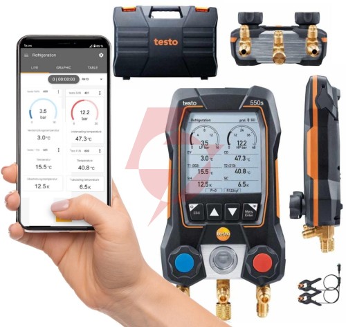 Elektroniczna oprawa zaworowa testo 550s zestaw basic 0564 5501