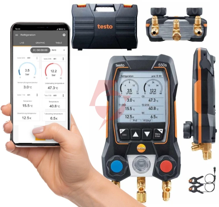 Elektroniczna oprawa zaworowa testo 550s zestaw basic 0564 5501
