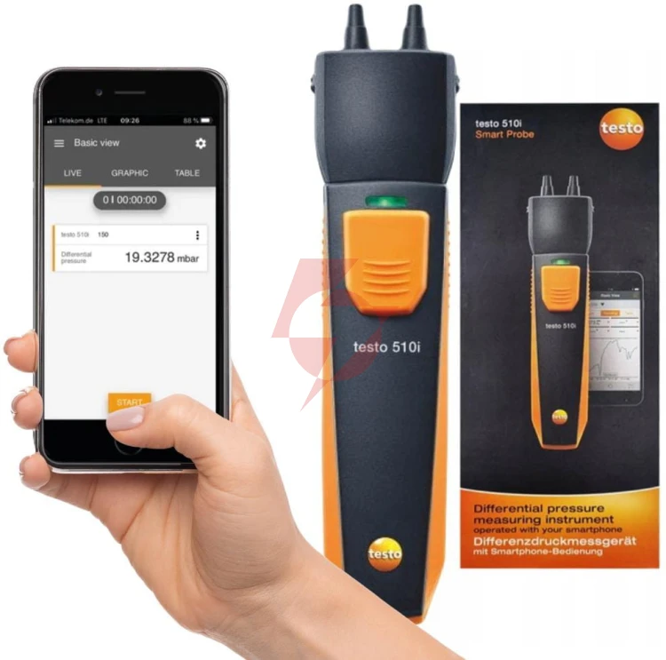 Manometr różnicowy testo 510i smartsonda