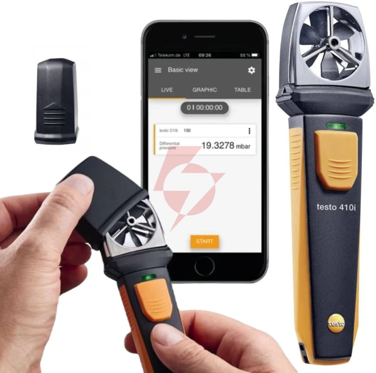 Anemometr wiatraczkowy testo 410i smartsonda