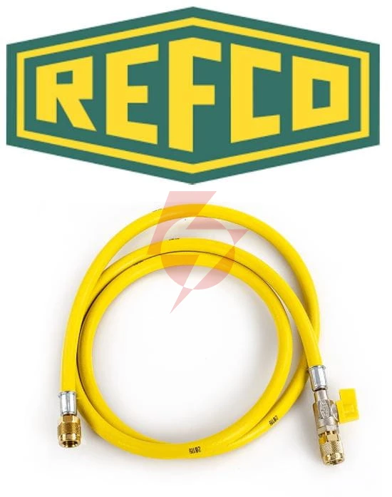 Wąż serwisowy z zaworem odcinającym refco ca-cl-60-y (150 cm / 1/4" x 1/4")