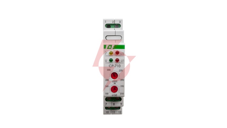 Przekaźnik kontroli napięcia 1-fazowy 3x(50-450V)+N 1P 8A 150-210V/230-260V AC CP-710