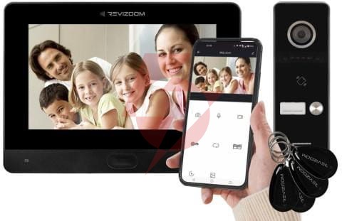 Wideodomofon revizoom rm-t471hd black/rc-411hd-c