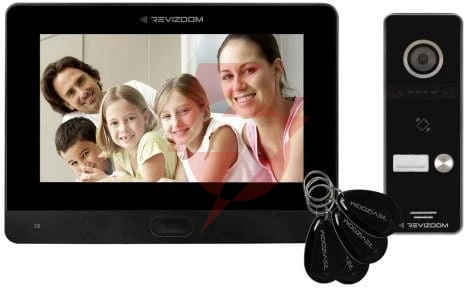 Wideodomofon revizoom rm-t471hd black/rc-411hd-c