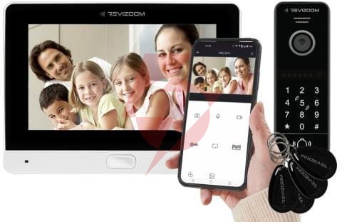 Wideodomofon revizoom rm-t471hd white/rc-411hd-ck 