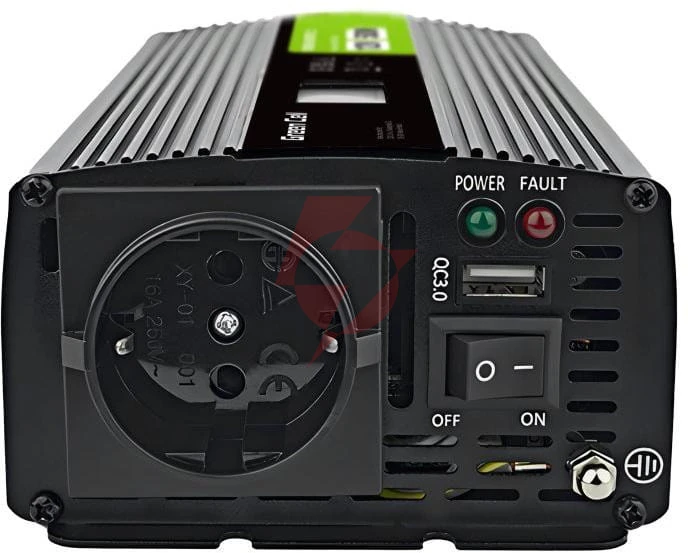 Przetwornica napięcia green cell powerinverter lcd 12v / 230v 500w/1000w czysta sinusoida