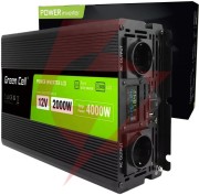Przetwornica napięcia green cell powerinverter lcd 12v / 230v 2000w/4000w czysta sinusoida