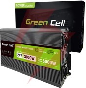 Przetwornica napięcia green cell powerinverter lcd 24v / 230v 3000/6000w czysta sinusoida