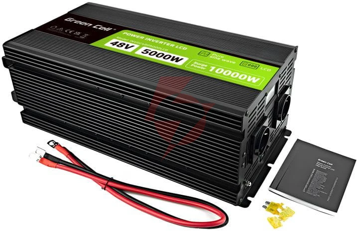 Przetwornica napięcia green cell powerinverter lcd 48v / 230v 5000/10000w czysta sinusoida