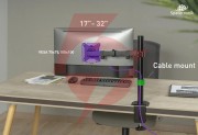 Uchwyt biurkowy przegubowy na 1 monitor spacetronik spa-112