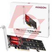 Adapter axagon pcem2-nd pcie 2x nvme m.2