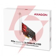 Adapter axagon pcem2-nd pcie 2x nvme m.2