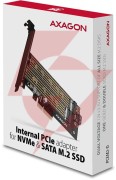 Adapter axagon pcem2-d pcie nvme + sata m.2