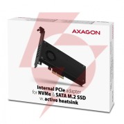 Adapter axagon pcem2-dc pci-e x4 na m.2 nvme z chłodzeniem