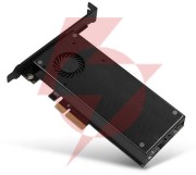 Adapter axagon pcem2-dc pci-e x4 na m.2 nvme z chłodzeniem