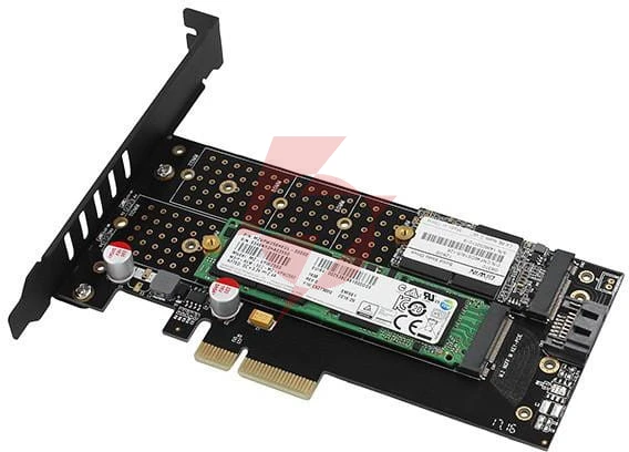Adapter axagon pcem2-dc pci-e x4 na m.2 nvme z chłodzeniem