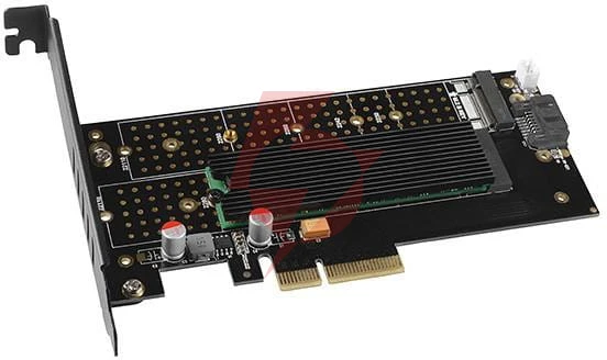 Adapter axagon pcem2-dc pci-e x4 na m.2 nvme z chłodzeniem