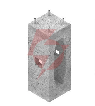 Fundament prefabrykowany ats fp2 pod słup ats