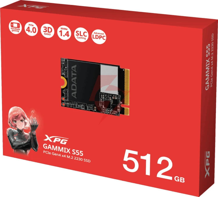 Dysk ssd adata xpg gammix s55 512gb m2230