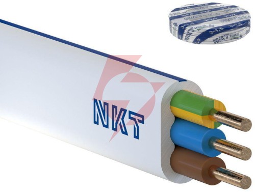Przewód nkt instal plus ydyp 3x1,5 żo biały 450/750v 100m