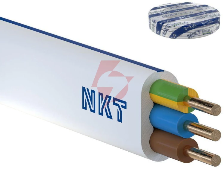 Przewód nkt instal plus ydyp 3x1,5 żo biały 450/750v 100m
