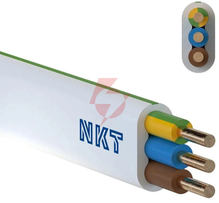 Przewód nkt instal plus ydyp 3x1,5 żo biały 450/750v 100m