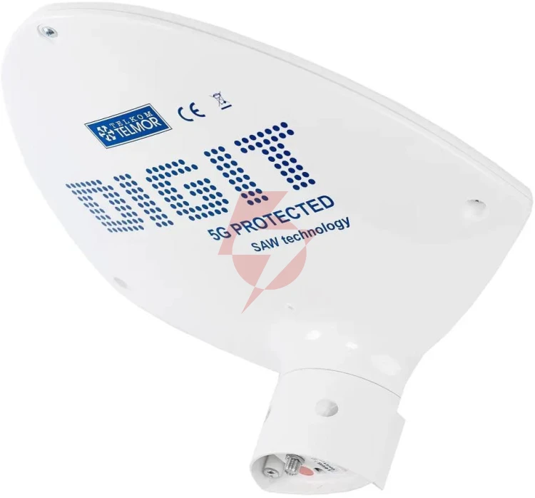 Antena szerokopasmowa dvb-t/t2 digit activa 5g telmor biała