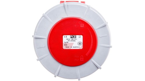 Gniazdo przenośne 63A 4P 400V czerwone IP67 POWER TWIST 234-6
