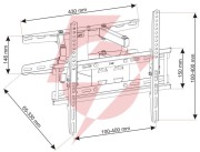 Uchwyt tv ścienny led/lcd art 23-60