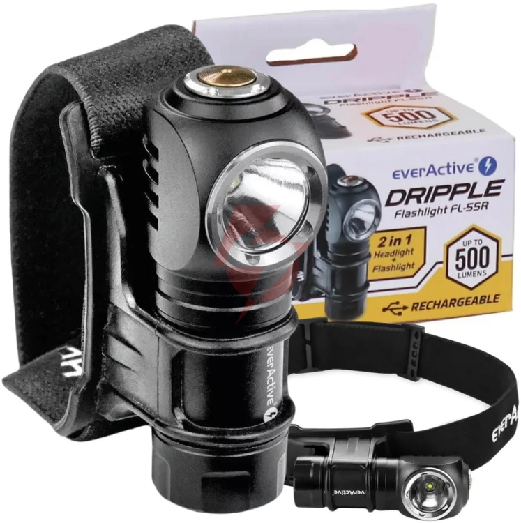 Latarka ręczna / czołowa luminus sst20 10w led everactive fl-55r 500 lumenów ip66