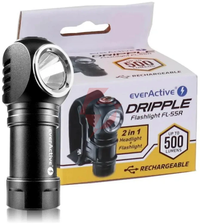 Latarka ręczna / czołowa luminus sst20 10w led everactive fl-55r 500 lumenów ip66