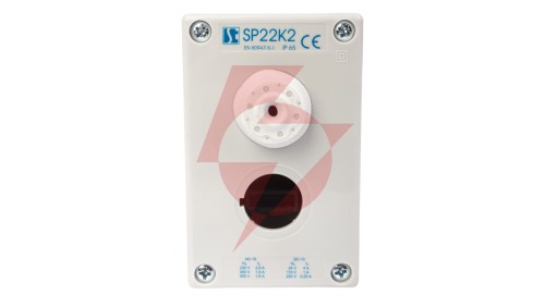Obudowa kasety 2-otworowa 22mm szara IP65 SP22K200