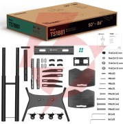 Mobilny stojak do tv 50"-86" do 90 kg onkron ts1881 czarny