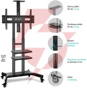 Mobilny stojak do tv 50"-86" do 90 kg onkron ts1881 czarny