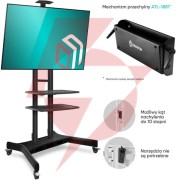 Mobilny stojak do tv 50"-86" do 90 kg onkron ts1881 czarny