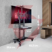 Mobilny stojak do tv 40"-70" do 45 kg onkron ts1551 czarny