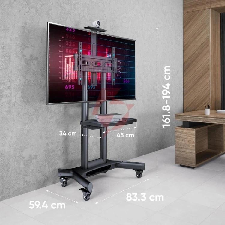 Mobilny stojak do tv 40"-70" do 45 kg onkron ts1551 czarny
