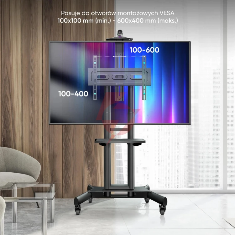 Mobilny stojak do tv 40"-70" do 45 kg onkron ts1551 czarny