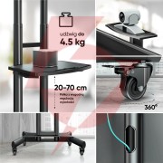 Mobilny stojak do tv 40"-70" do 45 kg onkron ts1551 czarny