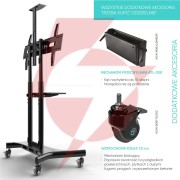 Mobilny stojak do tv 40"-70" do 45 kg onkron ts1551 czarny
