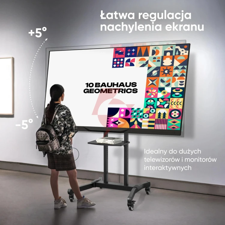 Mobilny stojak do tv 50"-90" do 90 kg onkron ts1891 czarny