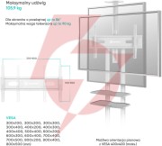 Mobilny stojak do tv 50"-86" do 90 kg onkron ts1881 biały