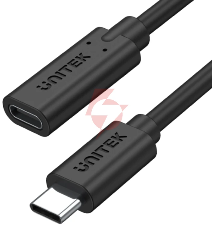 Przedłużacz unitek c14086bk usb-c 10gbps 4k, pd 100w 1,5m