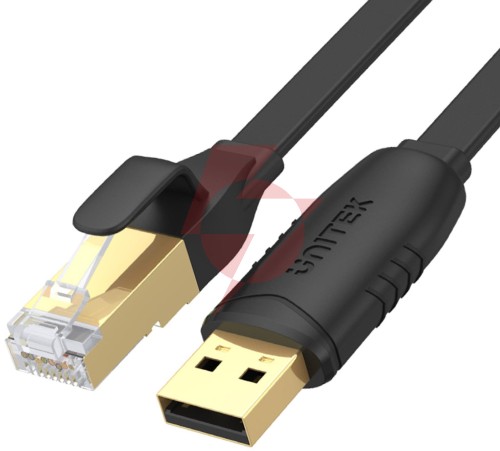 Kabel unitek y-sp02001b rj-45 na usb-a konsolowy 1,8m