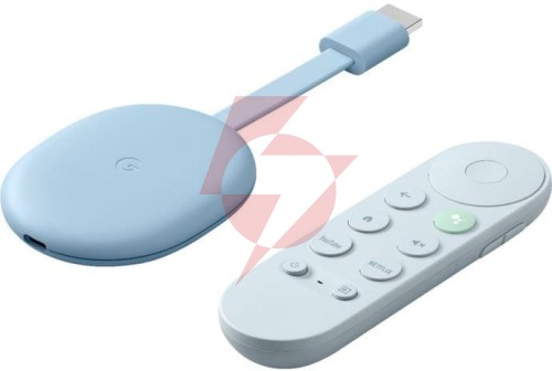 Odtwarzacz multimedialny google chromecast 4k z google tv niebieski