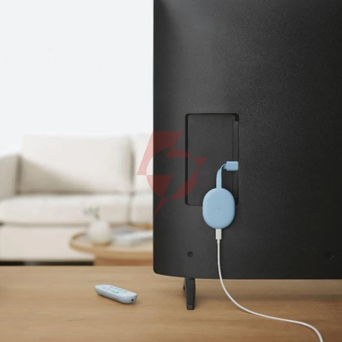 Odtwarzacz multimedialny google chromecast 4k z google tv niebieski