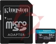 Karta pamięci microsd kingston canvas go plus microsdxc c10 uhs-i 64gb