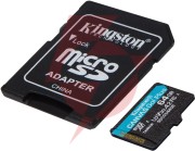 Karta pamięci microsd kingston canvas go plus microsdxc c10 uhs-i 64gb