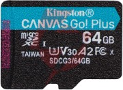 Karta pamięci microsd kingston canvas go plus microsdxc c10 uhs-i 64gb